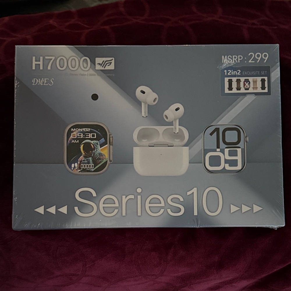 Series 10 Wireless Earbuds and Smartwatch Set - White